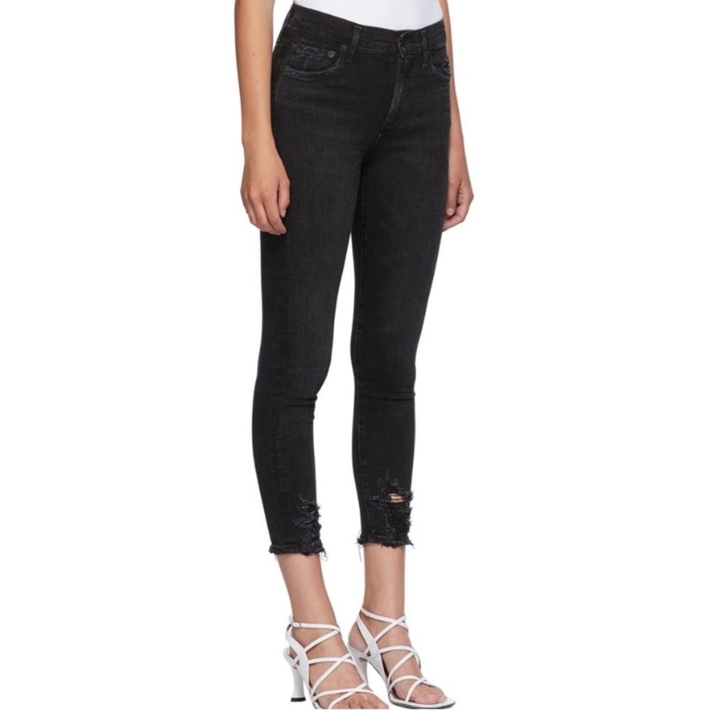 AGOLDE Black Sophie Mid-Rise Ankle Jeans Size 28